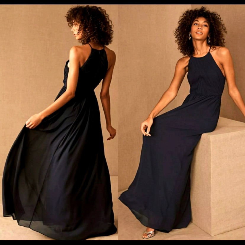 Nwt Bhldn Anthropologie Madrie Dress Size 14 Navy